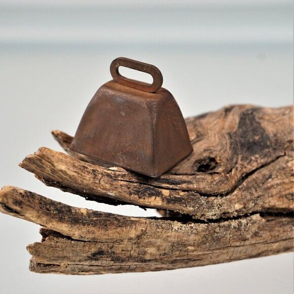 Vintage Small Farm Animal Bell w Clapper Copper Brass Goat Sheep Lamb Tiny 1.25" - Picture 1 of 4